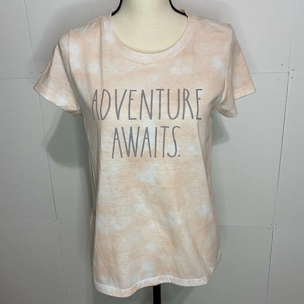 NWOT Rae Dunn Sz Small ADVENTURE AWAITS Tie Dye T-Shirt